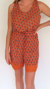 Women's Orange Short Set