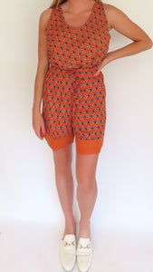 Women's Orange Short Set