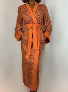 Women's Orange Kintamani Robe Eyeoba Women's Orange Kintamani Robe Eyeoba