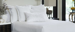 Olivia Large Rectangle Pillow in White